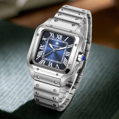 Aurelius Carre Auto 38 — Sapphire Blue / Steel