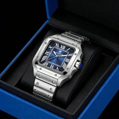 Aurelius Carre Auto 38 — Sapphire Blue / Steel