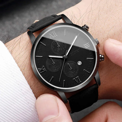 CHRONIX Aurelius Roman 40 — Noir / Black Leather