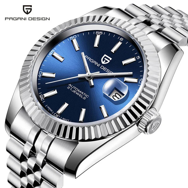 CHRONIX Aurelius Fluted Auto 40 — Azure / Fluted Bezel / Jubilee