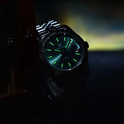 Aurelius Fluted Auto 40 — Azure / Fluted Bezel / Jubilee