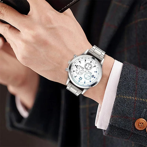CHRONIX Aurelius Gift Set 40 — Azure Dial / Steel + Chain