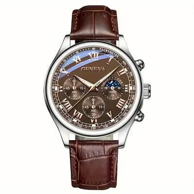 Aurelius Luna 40 — Ivory Roman / Brown Leather