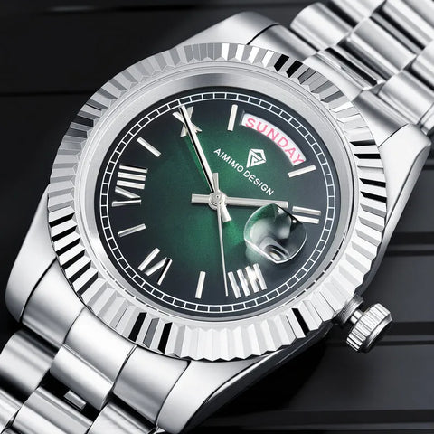 CHRONIX Aurelius President 40 — Jade / Fluted Steel