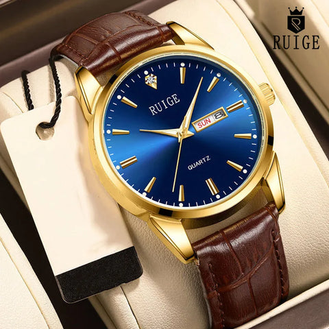 CHRONIX Aurelius Regent 40 — Sapphire Blue / Gold Case / Brown Leather