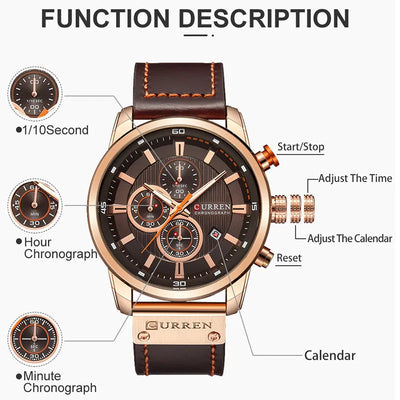 Meridian Heritage Chrono — Rose Gold / Espresso