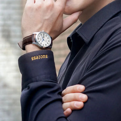 Heritage Day-Date 38 — White Enamel / Brown Leather