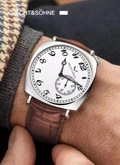 Heritage Carré 34 — Rose Gold / Porcelain