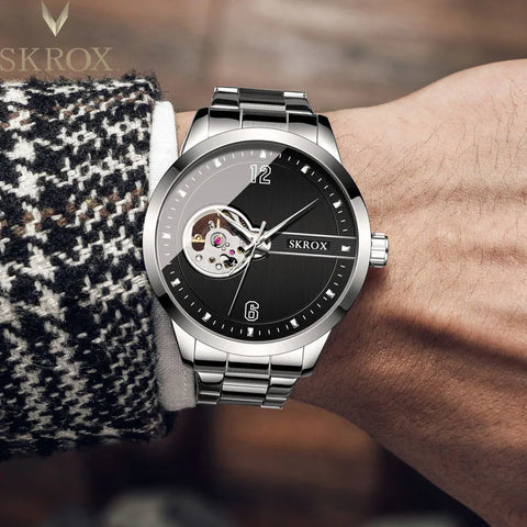 CHRONIX Imperium Noctis Auto — Black / Steel Open-Heart