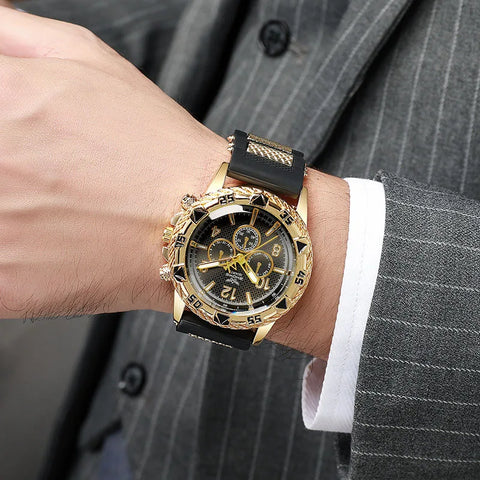 CHRONIX Imperium Strata Sport — Gold Skeleton-Cut / Black Rubber