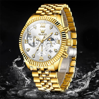 Imperium Verdant Chrono — Emerald / Gold Fluted / Moonphase
