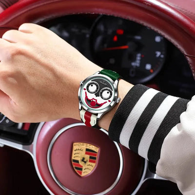Jester Automaton 42 — Silver / Crimson & Emerald