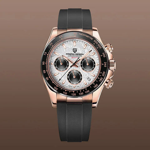 CHRONIX Meridian Apex Chrono — Rose Gold / Panda / Rubber