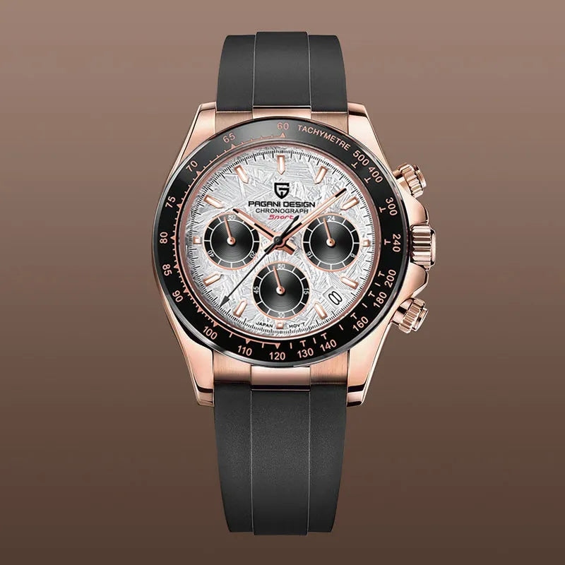 CHRONIX Meridian Apex Chrono — Rose Gold / Panda / Rubber