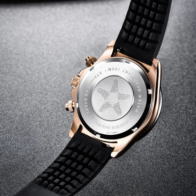 Meridian Apex Chrono — Rose Gold / Panda / Rubber