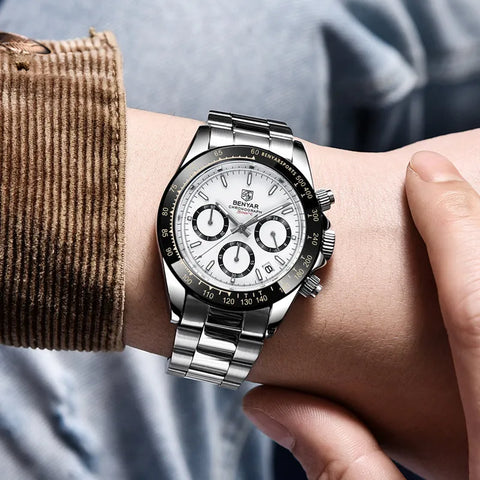 CHRONIX Meridian Racer 40 — Panda / Steel