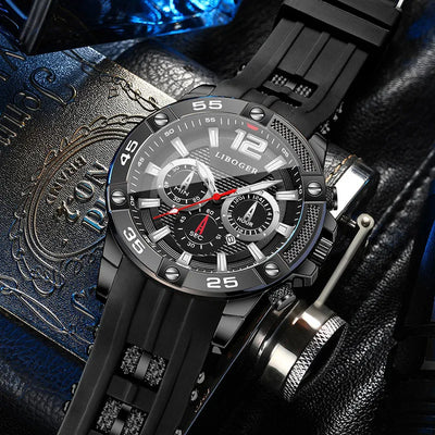 Tactix Blackout Chrono — Stealth Black / Red Accent