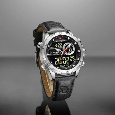 Tactix Chrome Ops — Silver Steel / Black Leather