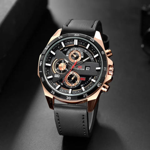 CHRONIX Vanguard Apex 46 — Noir / Black Leather