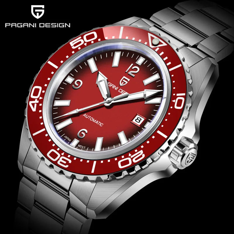 CHRONIX Vanguard Corsa 42 — Crimson Dial / Steel