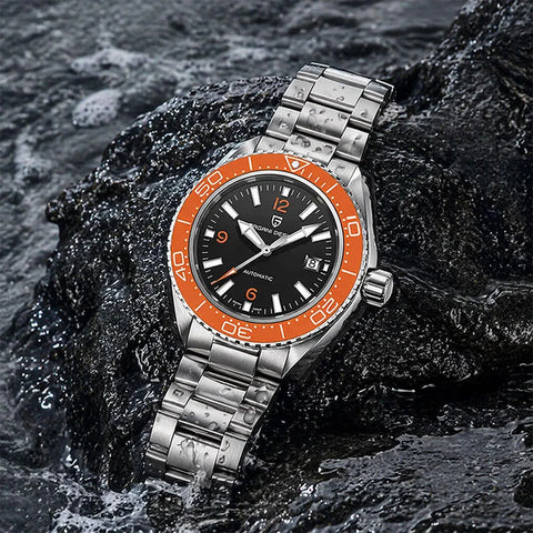CHRONIX Vanguard Tangerine 42 — Orange Bezel / Steel