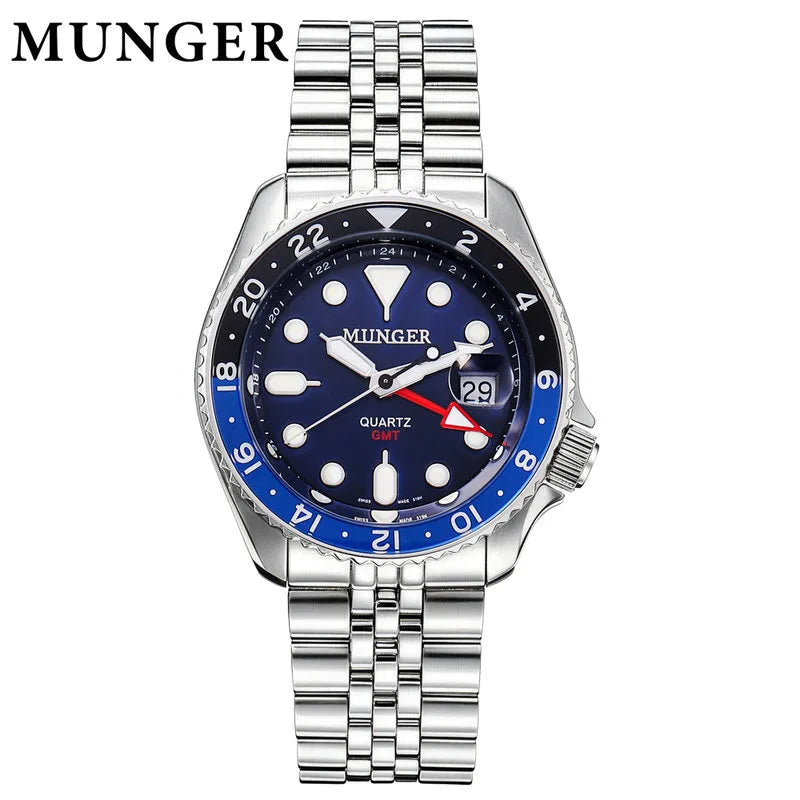 CHRONIX Vanguard Passage GMT — Batman Bezel / Steel